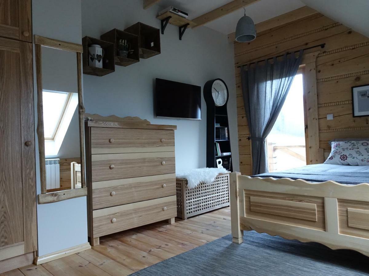 Domki Zawoja Z Jacuzzi Buitenkant foto